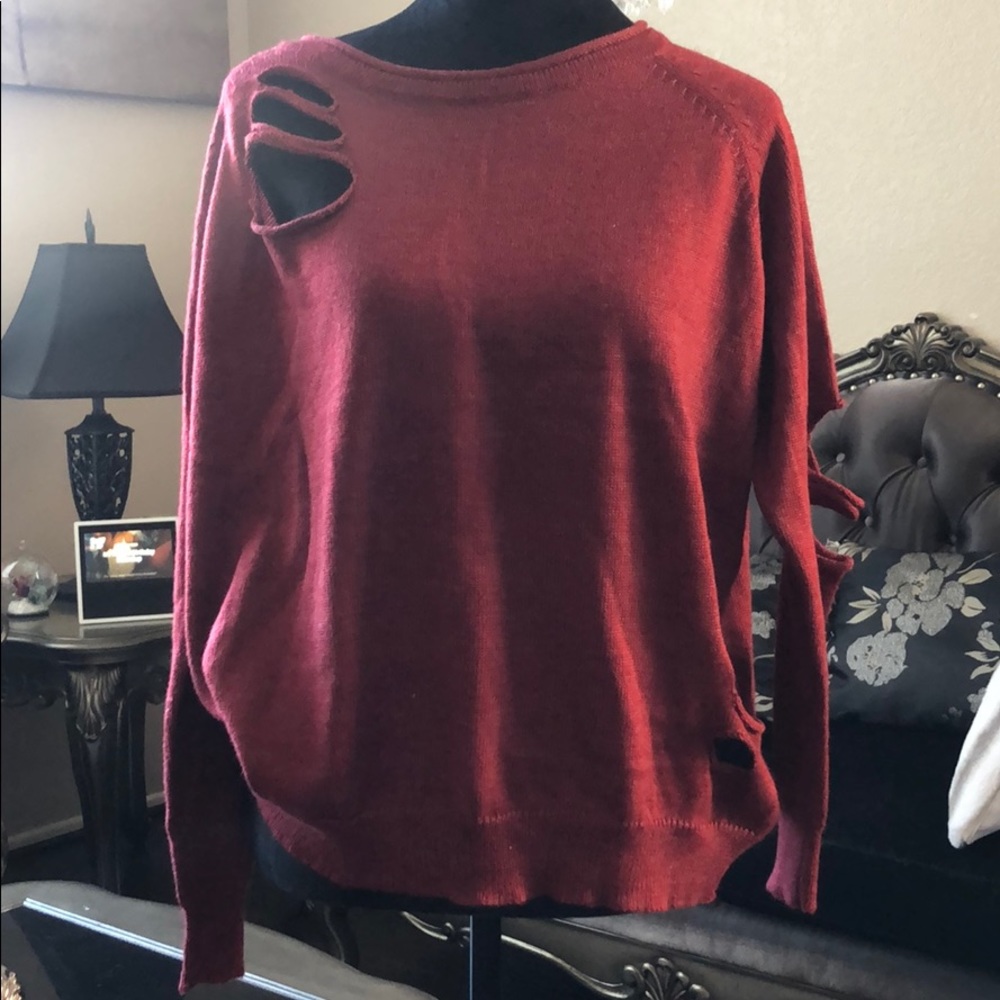 Brand New Anne Abella Los Angeles Tattered Sweater